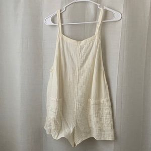 Target cotton romper, beach cover-up, white, size large, never worn